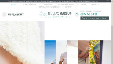 Page d'accueil du site : Nicolas Masson