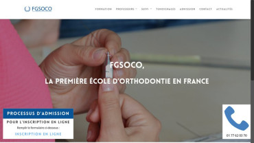 Page d'accueil du site : FGSOCO