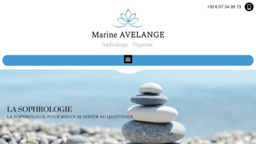 Page d'accueil du site : Marine Avelange