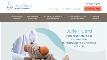 Page d'accueil du site : Julie Huard Kiné