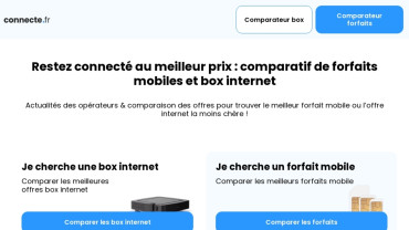 Page d'accueil du site : Connecte.fr