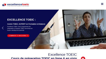Page d'accueil du site : Excellence TOEIC