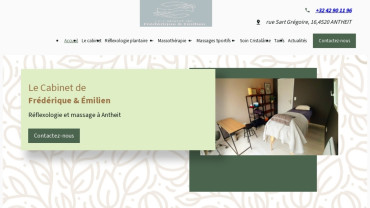 Page d'accueil du site : Cabinet de Frédéric et Émilien
