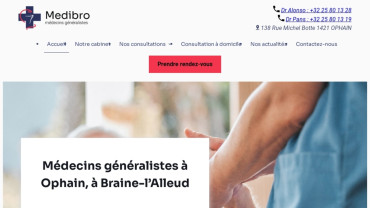Page d'accueil du site : Medibro