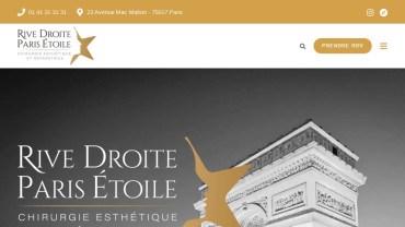Page d'accueil du site : Rive Droite Paris Etoile