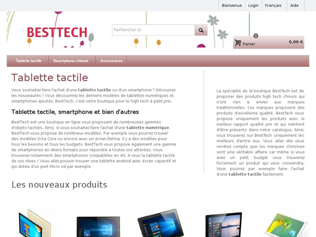 BestTech : Boutique en ligne de tablettes et smartphones