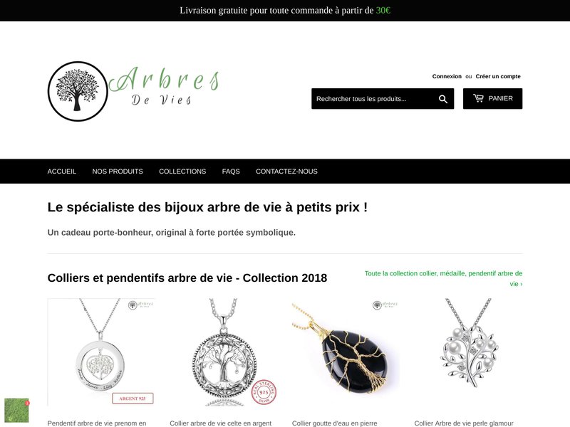 Arbres De Vies : vente en ligne de bijoux arbres de vie pas cher