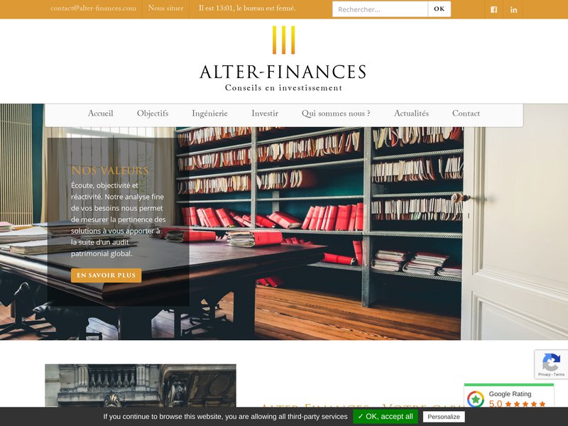Alter Finances : les meilleurs conseils d'investissement et gestion de patrimoine