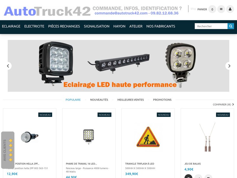 Autotruck42.com : équipements et accessoires électriques pour automobiles et poids lourds