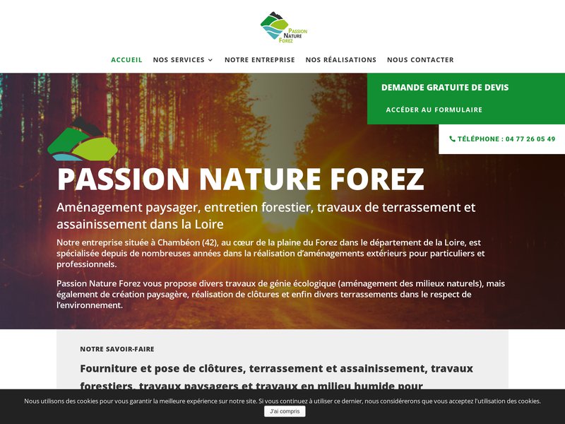 Passion Nature Forez, entreprise experte en aménagement extérieur sur Chambéon