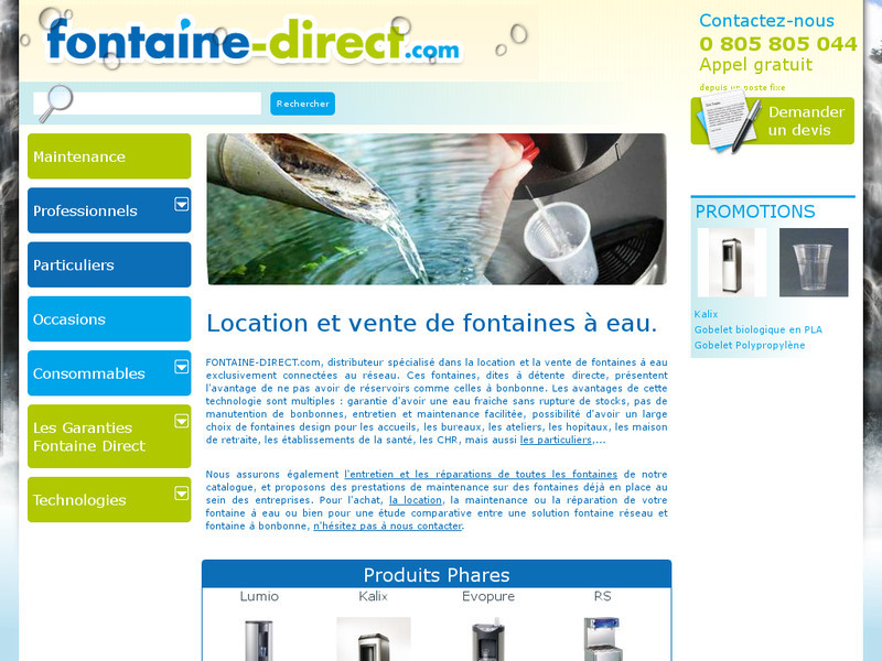 Avec Fontaine Direct, acheter ou louer une fontaine à eau efficace !