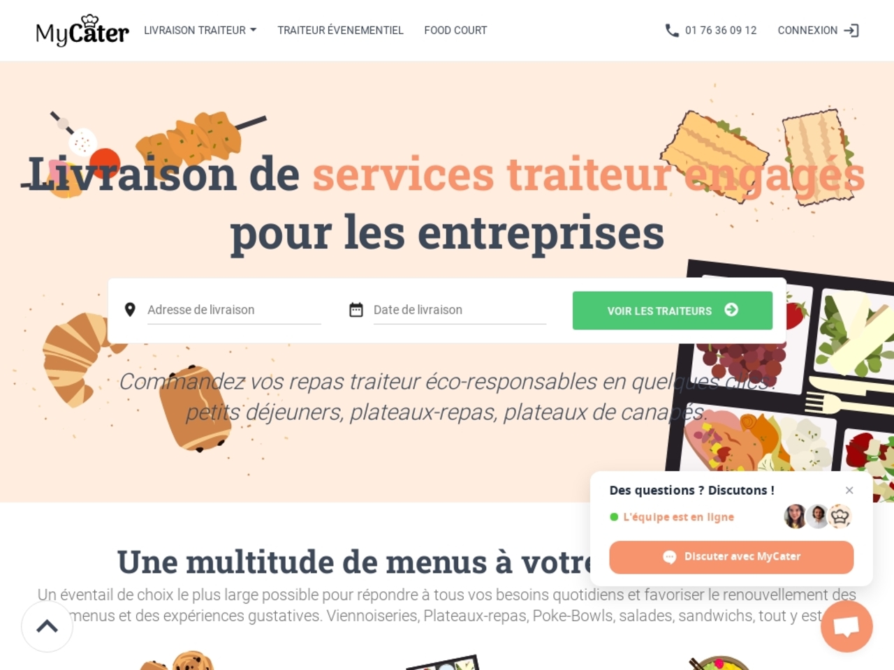 MyCater : votre traiteur événementiel et livraison de plateau repas à Paris