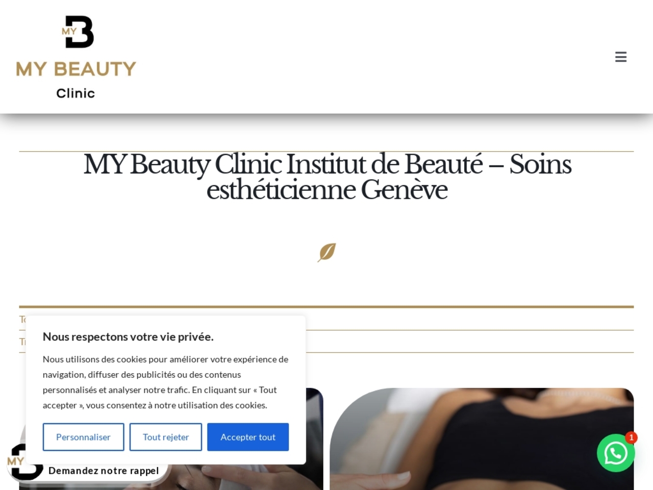 Institut de beauté Genève, Soins esthéticienne