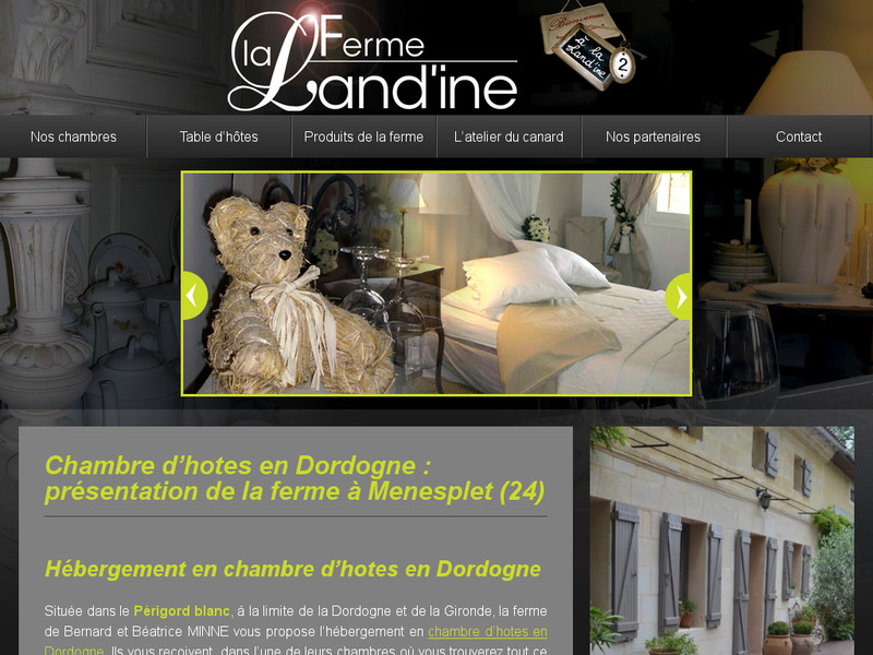 Chambre d'hôtes Dordogne : votre séjour chez la Ferme la Landine