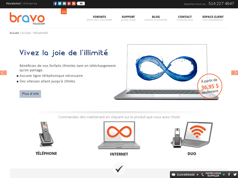 Bravo Telecom : Le meilleur fournisseur d’accès Internet et de téléphonie à Québec