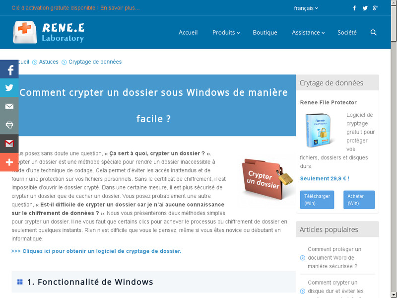 Crypter un dossier sous Windows 10/8/7