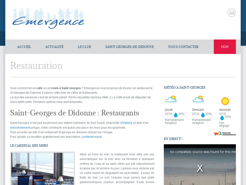 Les meilleurs restaurants à Saint-Georges de Didonne