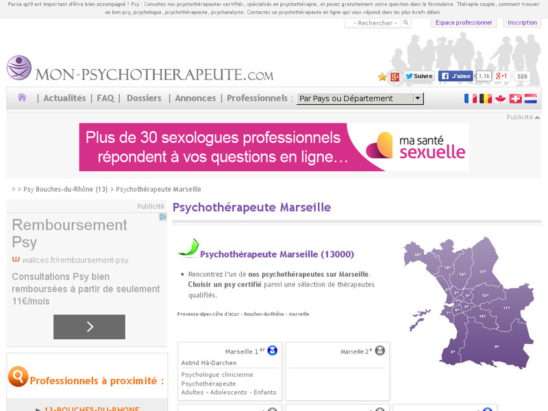 Trouver un psychothérapeute à Marseille