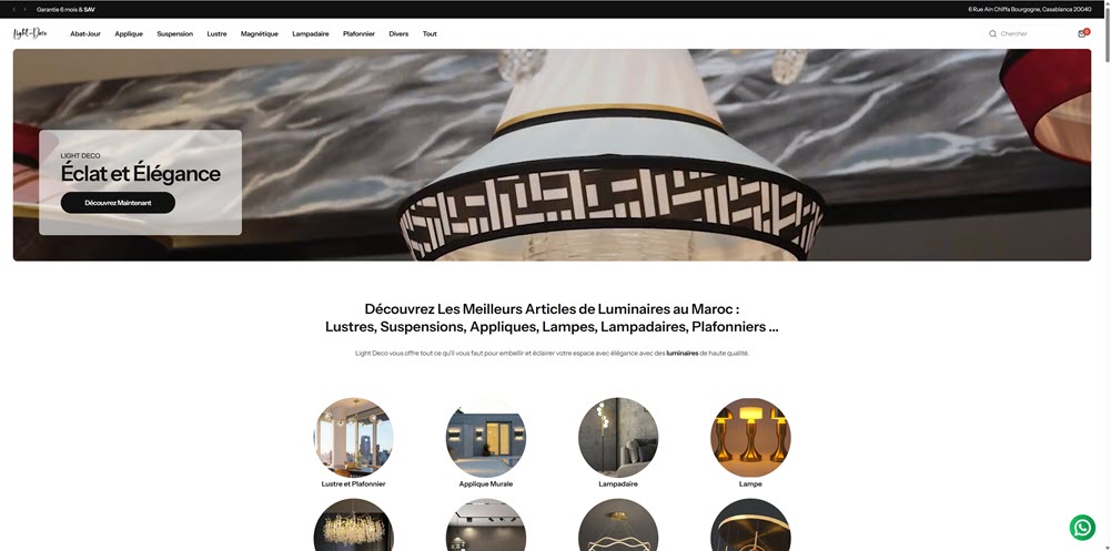 Votre référence absolue de luminaire & d’éclairage décoratif au Maroc