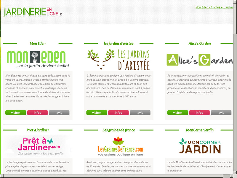 Jardinerie-en-ligne.fr : Guide des jardineries en ligne