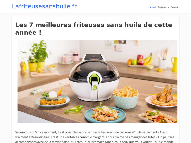 Friteuse Sans Huile : Guide Pour Trouver Et Choisir La Meilleure Friteuse