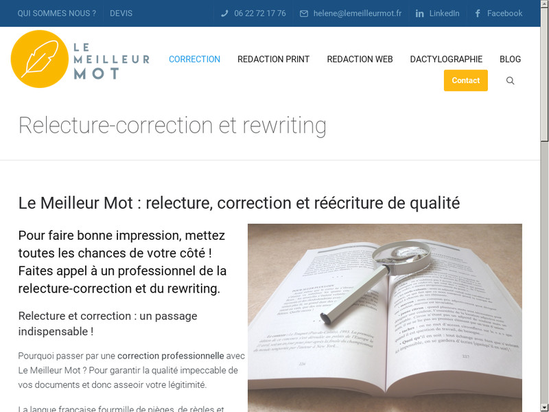 Le Meilleur Mot : Site d'une agence de relecture ...