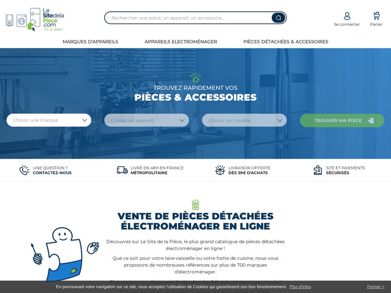 Le Site de la Pièce  Tous types de pièces détachées d'appareil
