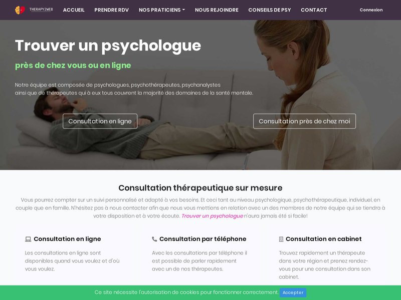 Therapy2Web : Liste Des Psychologues En Ligne Et Près De Chez Vous