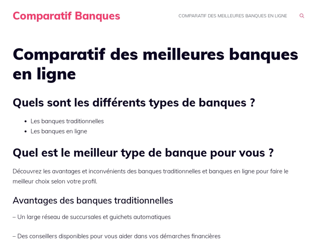 Comparatif de Banques : Les banques traditionnelles et les banques en ligne