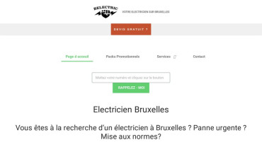 Page d'accueil du site : Electricien bruxelles