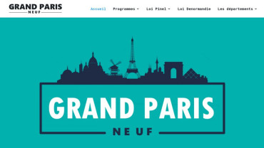 Page d'accueil du site : Grand Paris neuf