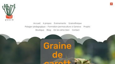 Page d'accueil du site : Graine de Carotte