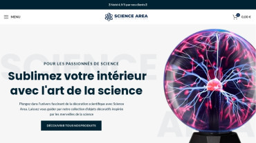 Page d'accueil du site : Science Area