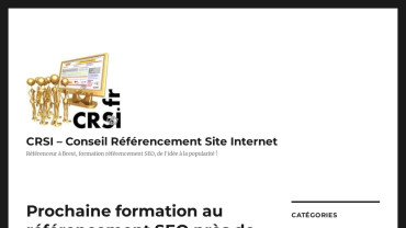 Page d'accueil du site : CRSI - Conseil Référencement Site Internet