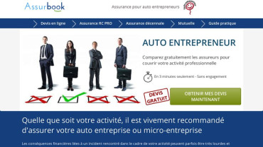 Page d'accueil du site : Assurance des auto-entrepreneurs
