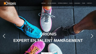 Page d'accueil du site : Orionis-RH
