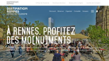 Page d'accueil du site : Tourisme Rennes