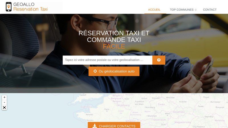 GEOALLO Taxi: services de mise en relation rapide avec une centrale de taxi