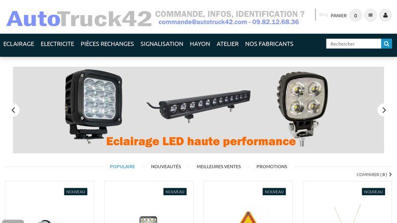 Autotruck42.com : équipements et accessoires électriques pour automobiles et poids lourds