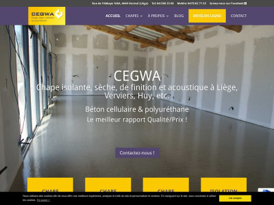 Cegwa.be : pose de chapes isolantes et de finition à Liège, un service de qualité