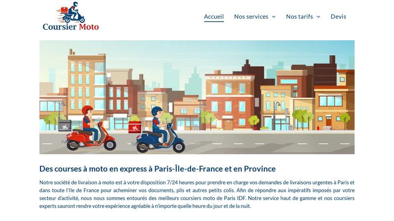 Coursier Moto LA référence en livraison express dans la région francilienne et en province