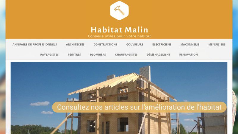 Habitat Malin, site d'actualité dédié aux travaux de la maison