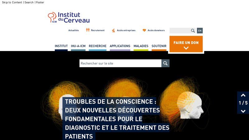 Institut du Cerveau, portail d'information de l'Institut du Cerveau et de la Moelle épinière