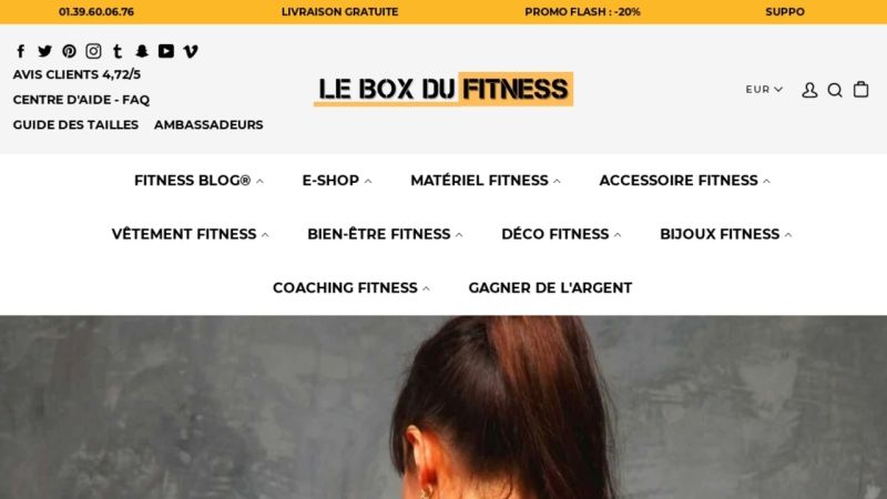 Leboxdufitness : la boutique de fitness pour le matériel, les bijoux et les accessoires de remise en forme.