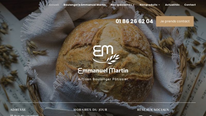 Emmanuel Martin, votre boulanger à Paris
