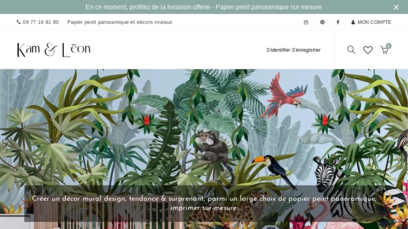 Kam & Leon : papier peint panoramique sur mesure
