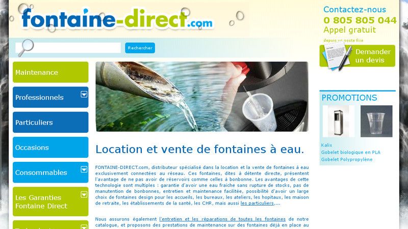 Avec Fontaine Direct, acheter ou louer une fontaine à eau efficace !