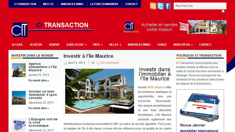 Statut de résident permanent accordé sous IRS à l'île Maurice