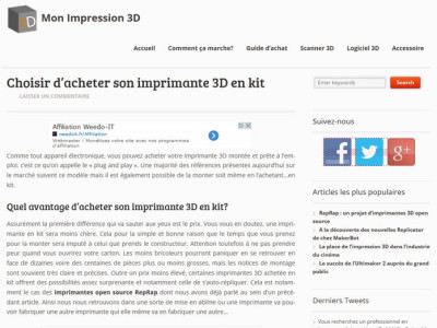 Quel logiciel open source pour une imprimante 3d ?