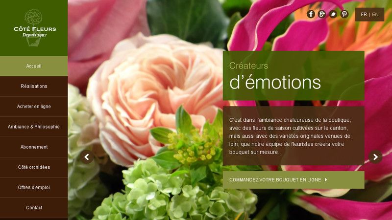 Côté Fleurs : magasin dédié à la création florale établi à Genève